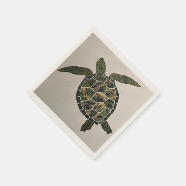 Serviette En Papier Serviettes de cocktail de tortue (Coin)