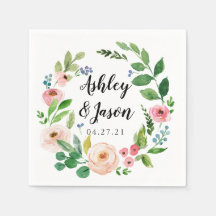 Serviettes de cocktail Fiançailles de mariage pers