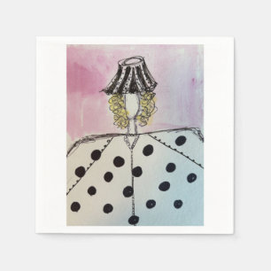 Serviette En Papier Serviettes de cocktail Lampshade Lady