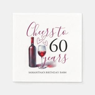Serviette En Papier Serviettes de cocktail pour 60e anniversaire sur l