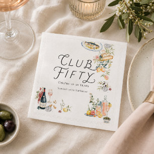 Serviette En Papier Serviettes de cocktail pour le jardin de Club Fift