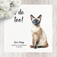 Serviettes de cocktail pour mariage de chat