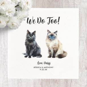 Serviette En Papier Serviettes de cocktail pour mariage de chat