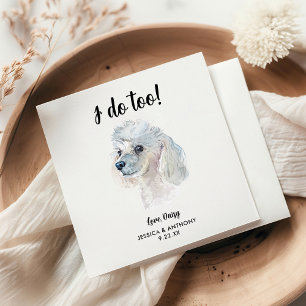 Serviette En Papier Serviettes de cocktail pour mariage de chien