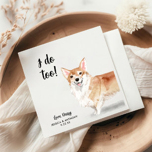 Serviette En Papier Serviettes de cocktail pour mariage de chien