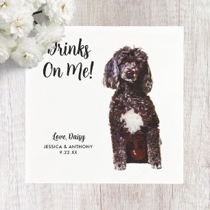 Serviette En Papier Serviettes de cocktail pour mariage de chien