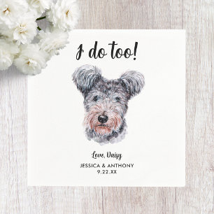 Serviette En Papier Serviettes de cocktail pour mariage de chien