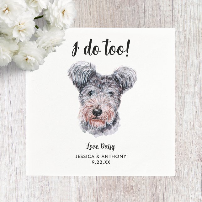Serviette En Papier Serviettes de cocktail pour mariage de chien (Créateur téléchargé)