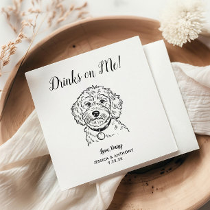 Serviette En Papier Serviettes de cocktail pour mariage de chien Moder