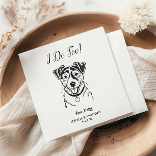 Serviette En Papier Serviettes de cocktail pour mariage de chien moder
