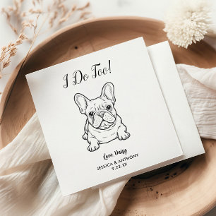 Serviette En Papier Serviettes de cocktail pour mariage de chien moder