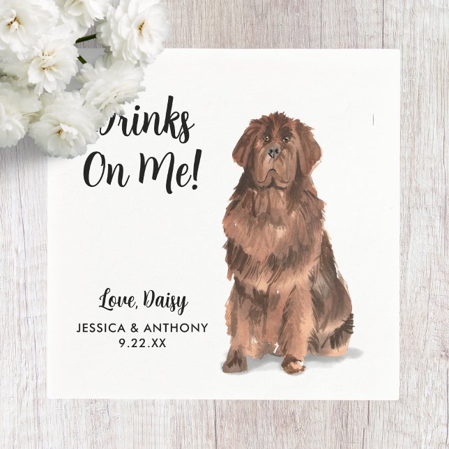 Serviette En Papier Serviettes de cocktail pour mariage de chiens (Créateur téléchargé)