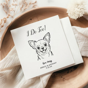 Serviette En Papier Serviettes de cocktail pour mariage de chiens Mode