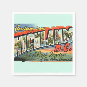 Serviette En Papier Serviettes de cocktail vintage Highlands NC