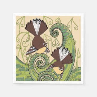 Serviette En Papier Serviettes de conception d'oiseaux