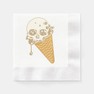 Serviette En Papier Serviettes de cône de crème glacée Evil