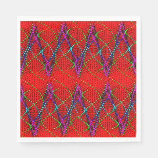 Serviette En Papier Serviettes de déjeuner design numérique 3D colorée