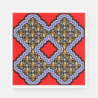 Serviette En Papier Serviettes de déjeuner design numérique 3D colorée