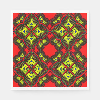 Serviette En Papier Serviettes de déjeuner design numérique 3D colorée