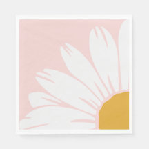 Serviettes de déjeuner rose et or