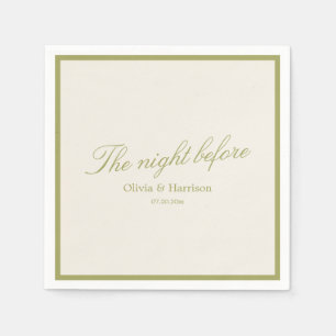 Serviette En Papier Serviettes de dîner de répétition vert olive