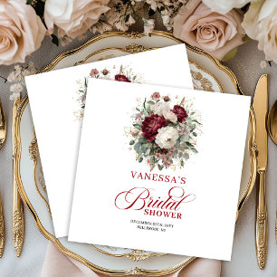 Serviette En Papier Serviettes de douche de mariage florales de Bourgo