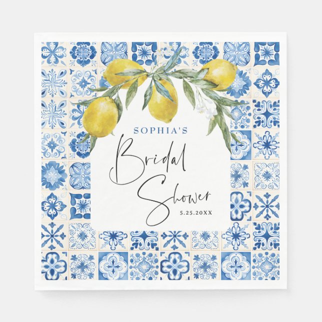 Serviette En Papier Serviettes de douche de mariée en carreaux bleus m (Devant)