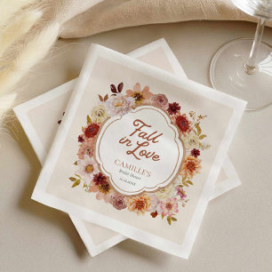 Serviette En Papier Serviettes de douche de mariée florales automnales