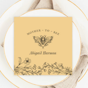 Serviette En Papier Serviettes de douche Jaune vintage Bee Fleur sauva