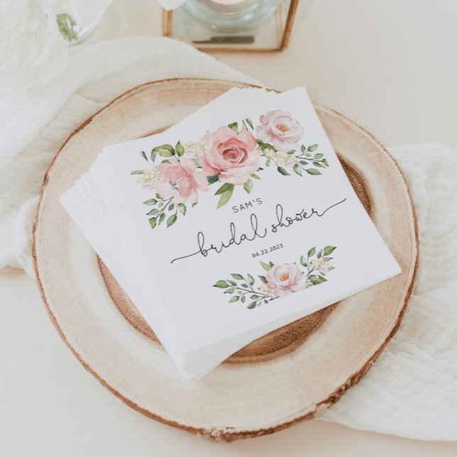 Serviette En Papier Serviettes de douche nuptiale rose vif (Créateur téléchargé)