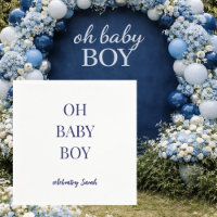 Serviettes de douche personnalisées Oh Baby Boy Na