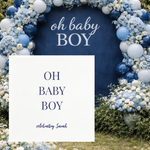 Serviette En Papier Serviettes de douche personnalisées Oh Baby Boy Na