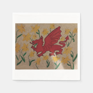 Serviette En Papier Serviettes de dragon rouge