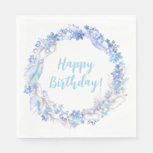 Serviette En Papier Serviettes de fête d'anniversaire congelées