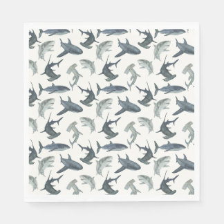 Serviette En Papier Serviettes de fête d'anniversaire de requin | Beac