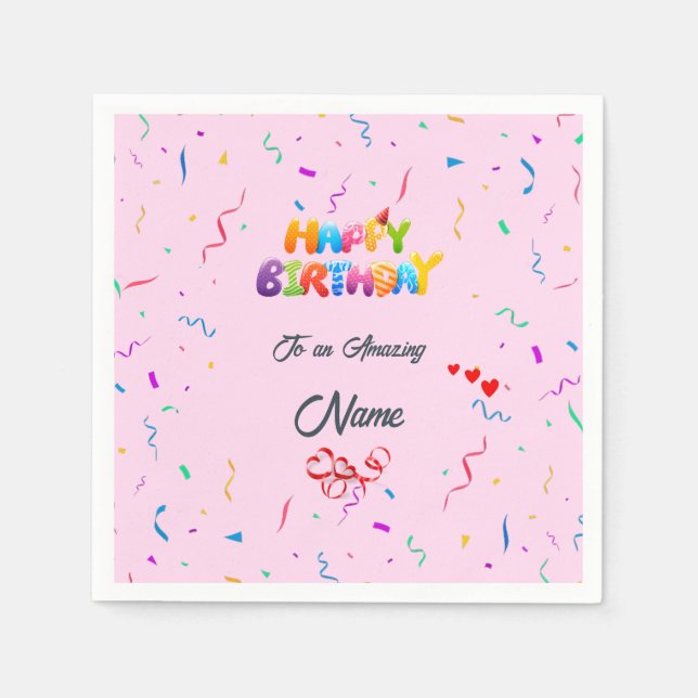 Serviette En Papier Serviettes de fête d'anniversaire élégantes - Conc (Devant)