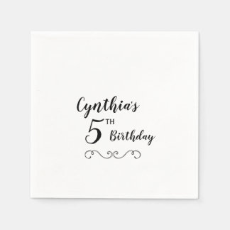 Serviette En Papier Serviettes de fête d'anniversaire personnalisées