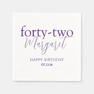 Serviette En Papier Serviettes de fête d'anniversaire personnalisées t