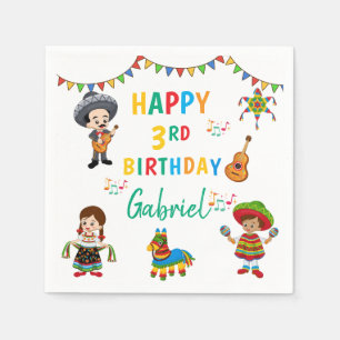 Serviette En Papier Serviettes de fête d'anniversaire pour enfants Fie