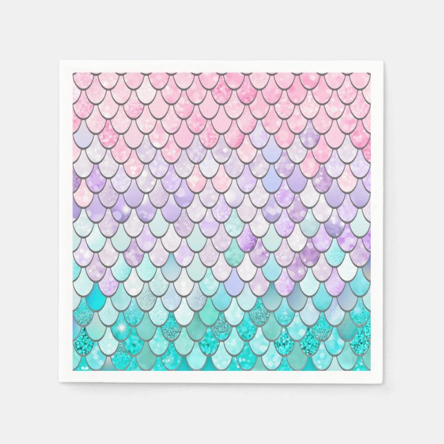 Serviette En Papier Serviettes de fête d'anniversaire pour filles sirè (Devant)