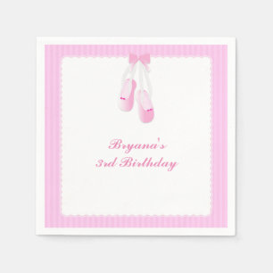 Serviette En Papier Serviettes de fête de ballet rose Ballerine