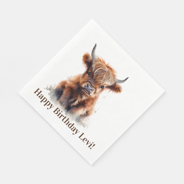 Serviette En Papier Serviettes de fête de la vache Highland (Coin)