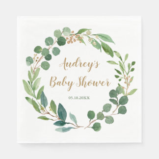 Serviette En Papier Serviettes de fête de verdure personnalisées