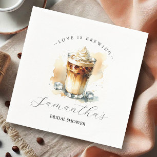 Serviette En Papier Serviettes de fête décoratives thème café Shower d