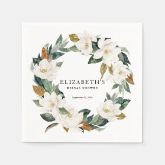 Serviette En Papier Serviettes de Fête des mariées Magnolia personnali