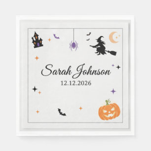 Serviette En Papier Serviettes de fête d'Halloween effrayantes   Fantô