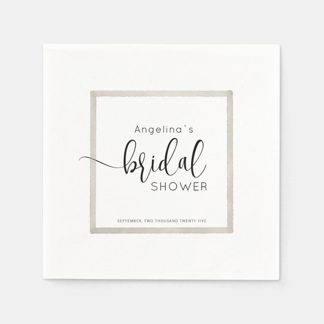 Serviette En Papier Serviettes de fête élégantes pour la mariée (Devant)
