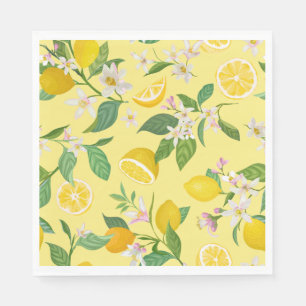 Serviette En Papier Serviettes de fête Fleur de Citron Méditerranéen