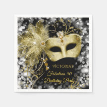 Serviettes de fête masquée