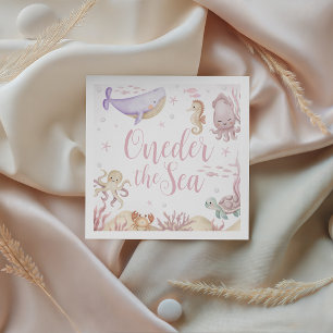 Serviette En Papier Serviettes de fête Oneder la fille sous la mer
